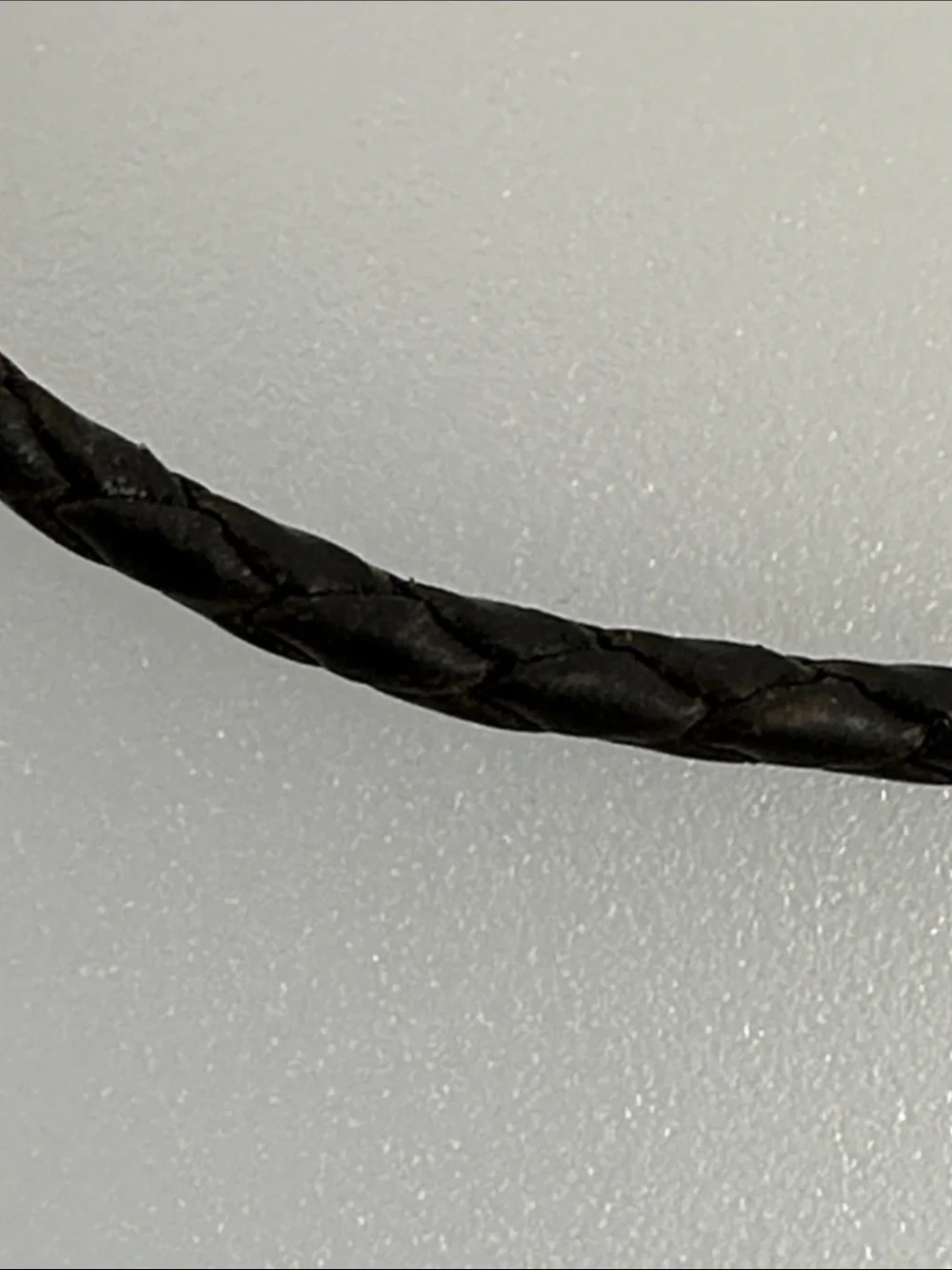 Pandora Black Braided Leather Bracelet with Silver Bead